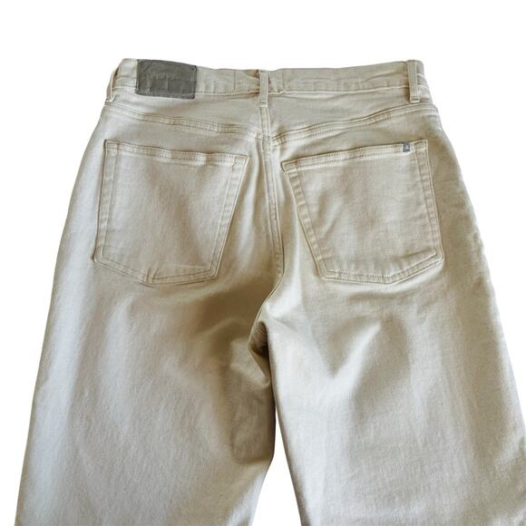 Everlane The Original Cheeky Jeans Beige Speckled Organic Cotton Size 28 Regular - Picture 7 of 8